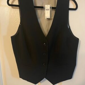 Anthropologie Lovely Black Vest